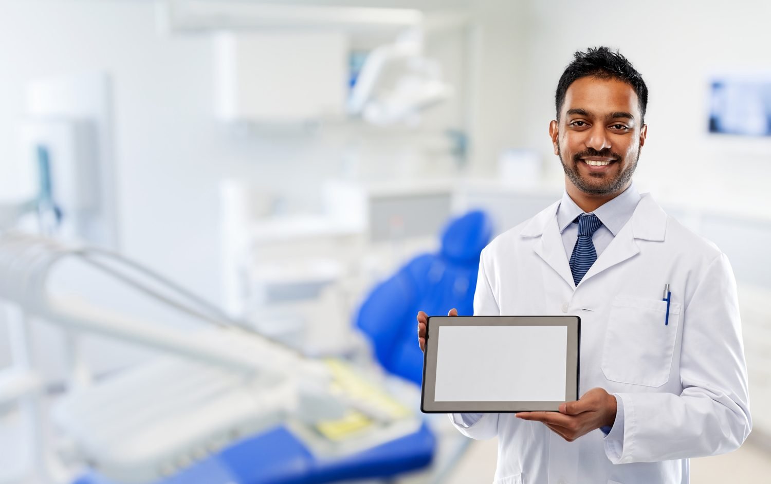 Doctor holding a tablet running Doctor-G