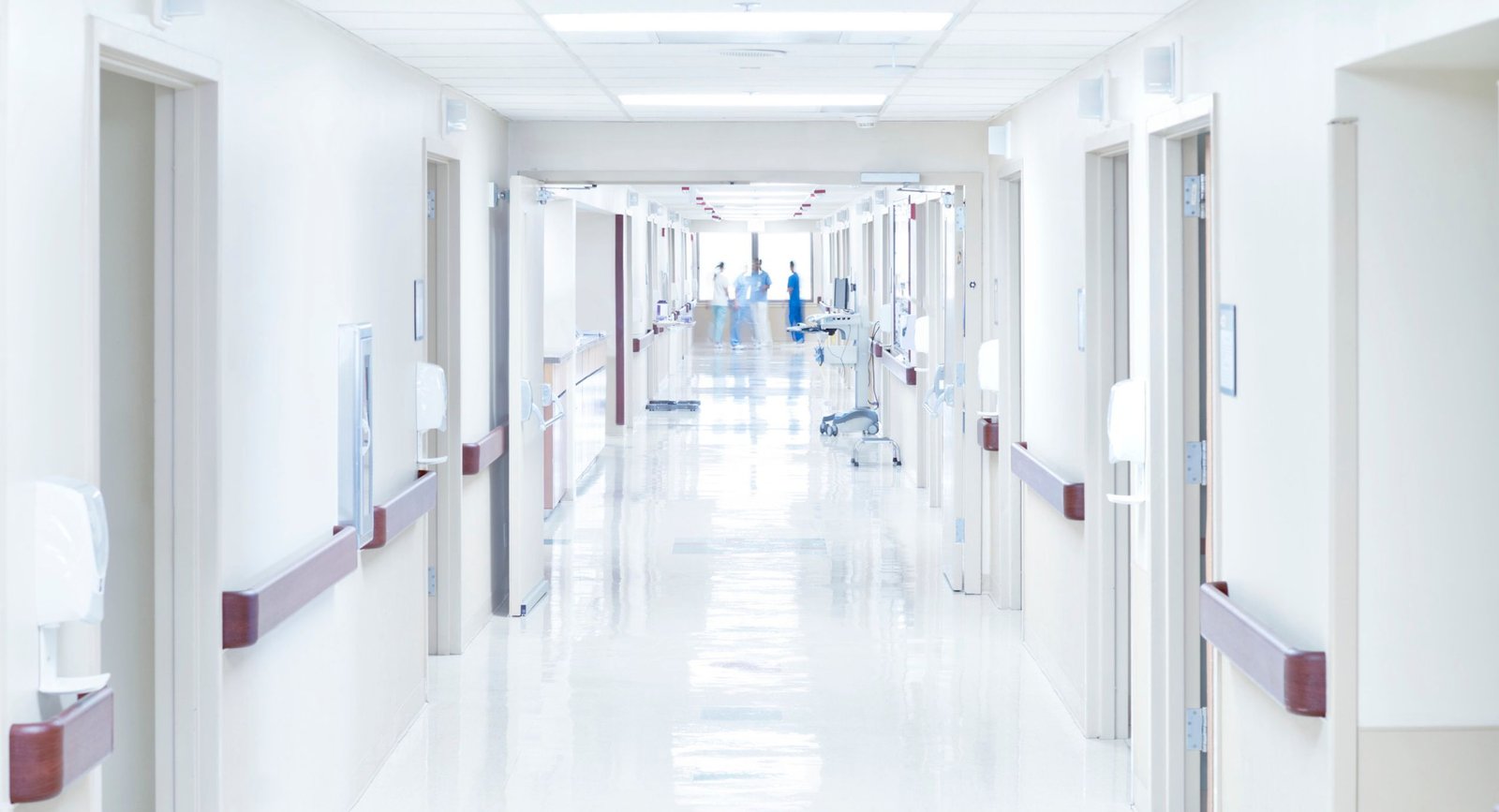 Hospital corridor running on MED-IQ